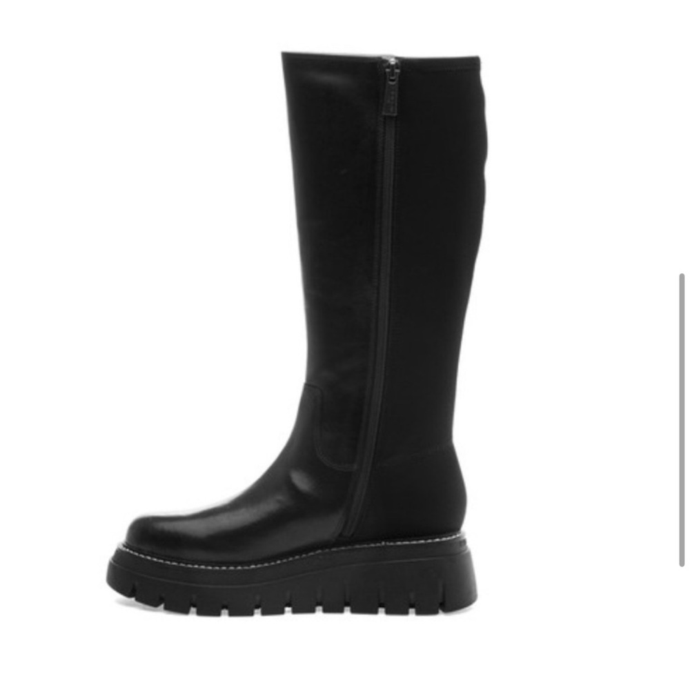 NWT J/SLIDES TYRONE Black Leather Knee High Boot - Picture 4 of 12